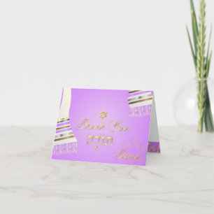 PixDezines Orchid Tallit mitzvah thank you Card