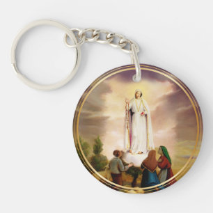 PixDezines Our Lady of Fatima Keychain