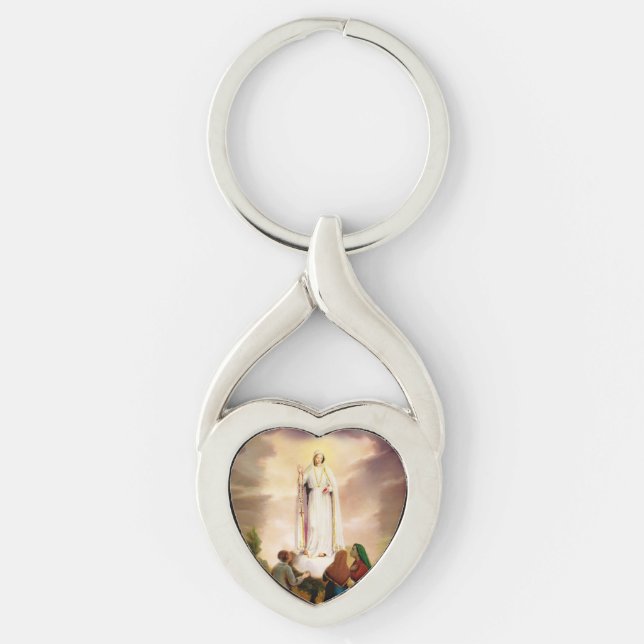 PixDezines Our Lady of Fatima Keychain (Front)