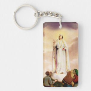 PixDezines Our Lady of Fatima Keychain