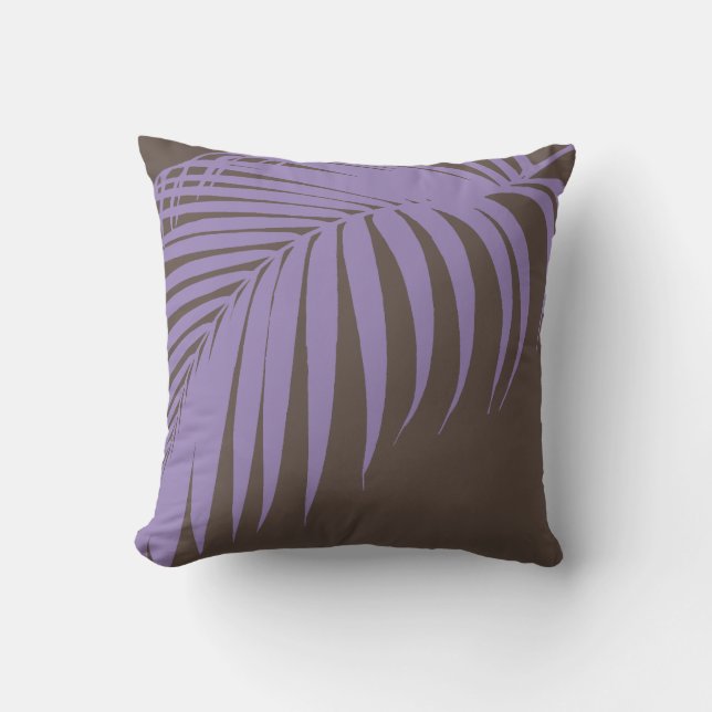 PixDezines palm fronds/DIY background colours Throw Pillow (Front)