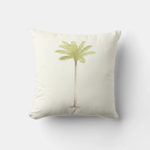 PixDezines Palm Trees/DIY Colour/Cream Throw Pillow