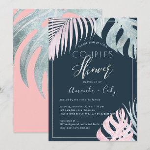 PixDezines Palms+Platinum Couples Shower Invitation