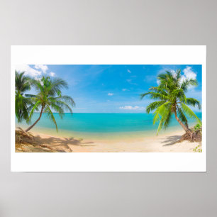PixDezines Paradise/Panoramic View Tropical Island Poster