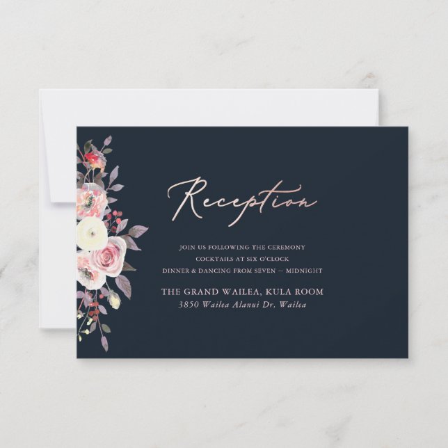 PixDezines PASTEL ROSES RECEPTION CARDS (Front)
