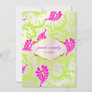 PixDezines pavo damask Invitation