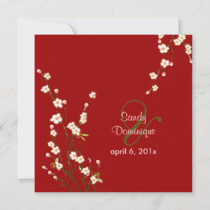 PixDezines Peach Sakura, invitations de mariage