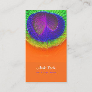 PixDezines Peacock eye/cobalt+emerald Business Card