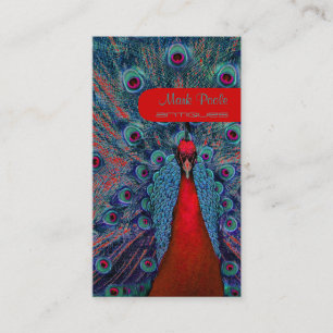 PixDezines peacock feather Business Card