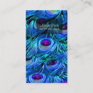 PixDezines Peacock Feather Business Card