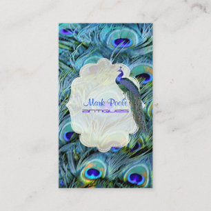 PixDezines Peacock Feather Business Card