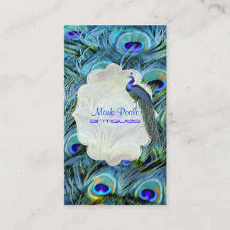 PixDezines Peacock Feather Business Card