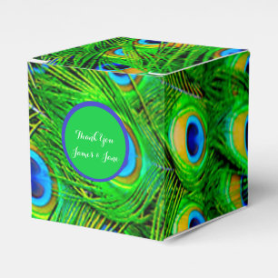 PixDezines peacock feather/diy accent colour Favor Box