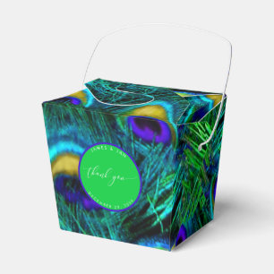 PixDezines peacock feather/diy accent colour Favor Box