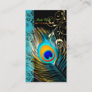 PixDezines Peacock+filigree+lace/diy background Business Card
