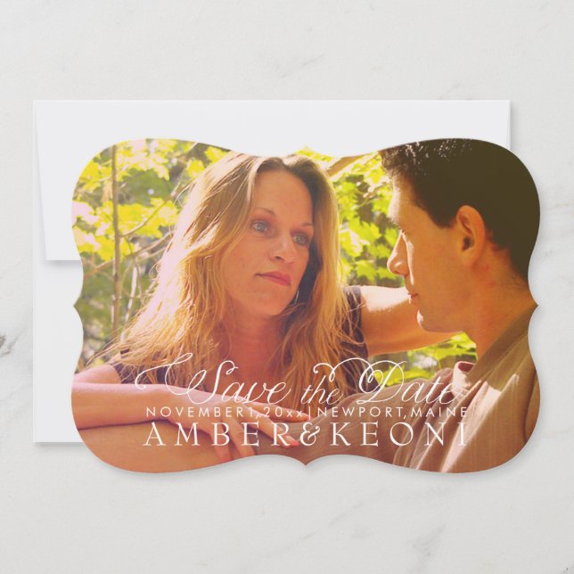 PixDezines photo save date/sunburst overlay Save The Date (Front)