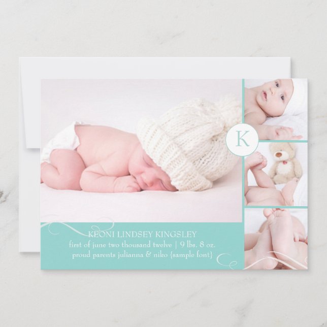 PixDezines photo template birth announcement (Front)