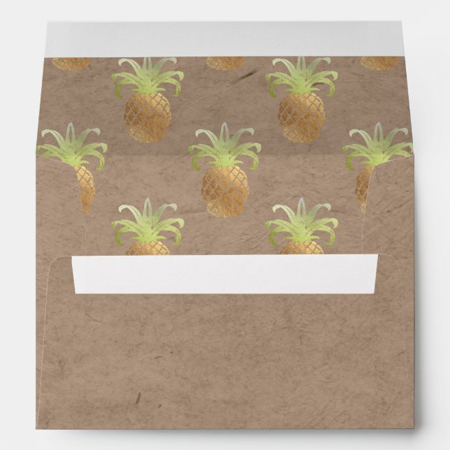 PixDezines Pineapple/Faux Gold/Faux Craft Envelopes (Back (Bottom))