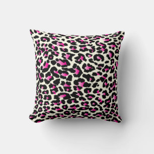 PixDezines pink cheetah diy background colours Throw Pillow