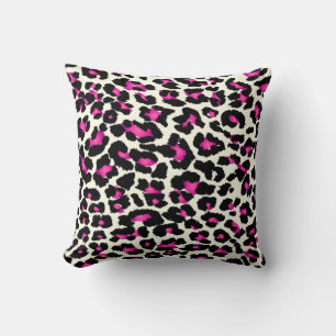 PixDezines pink cheetah/diy colours Throw Pillow