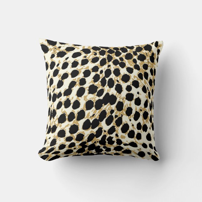 PixDezines pink cheetah/diy colours Throw Pillow (Front)