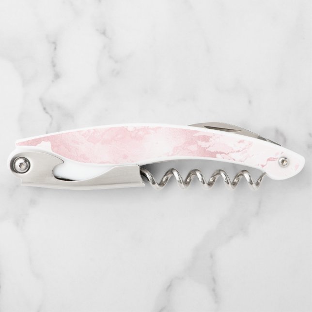 PixDezines Pink Marble Corkscrew (Front)