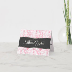 PixDezines Pique Damask, Vintage Thank You Card