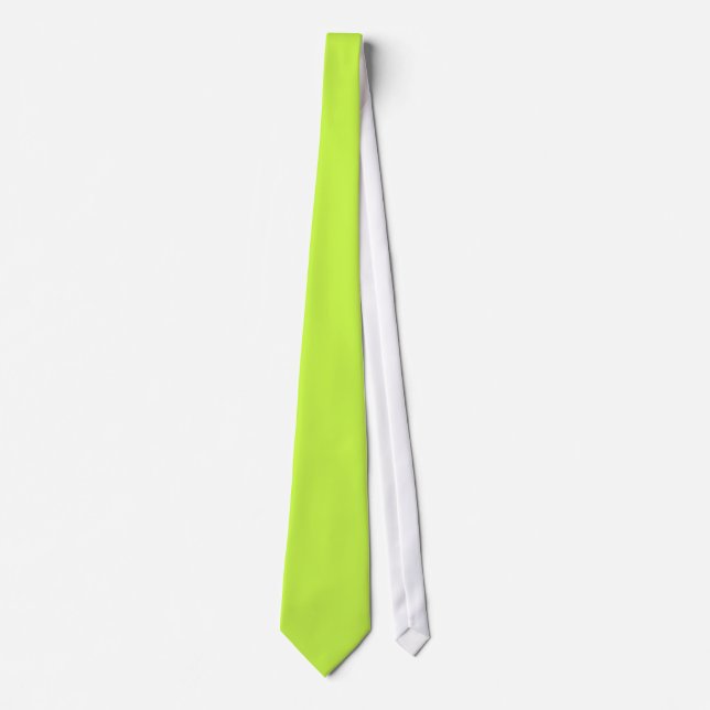 PixDezines Plain Fluorescent green, add monogram Tie (Front)