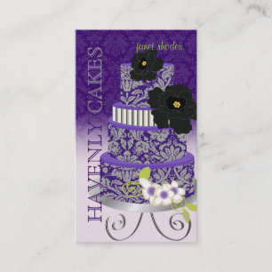PixDezines Plum Pudding Cake/Bakery/pâtisserie Business Card