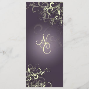 PixDezines PLUM SWIRLS+CREAM WEDDING PROGRAMS