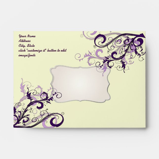 PixDezines Plum Swirls Envelope (Front)