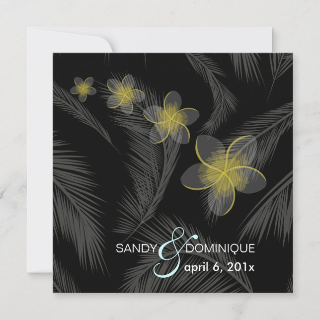 PixDezines Plumeria Hawaiian Islands/DIY colour Invitation (Front)
