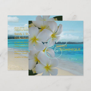 PixDezines PLUMERIA LEI/BEACH/TROPICAL/DIYfonts Invitation