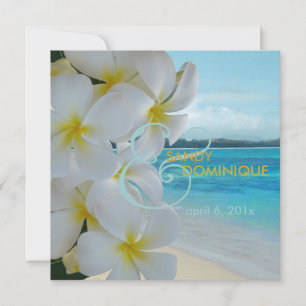 PixDezines Plumeria Lei /beach/tropical wedding Invitation