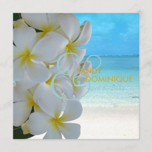 PixDezines Plumeria Lei /beach/tropical wedding Invitation