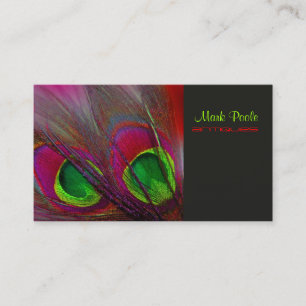 PixDezines Psychedelic Peacock, Customize It! Business Card