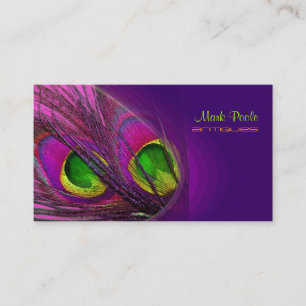 PixDezines Psychedelic Peacock, Customize It! Business Card