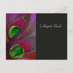 PixDezines Psychedelic Peacock, Customize It! Postcard