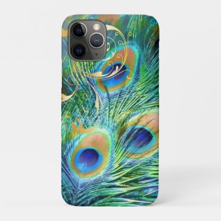 PixDezines Psychedelic Peacock+filigree swirls Cas iPhone 11 Pro Case