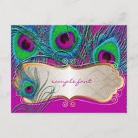 PixDezines psychedelic peacock+gold trim label