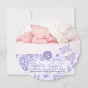 PixDezines purple hippo+toile Announcement