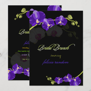 PixDezines PURPLE ORCHID/BRIDAL/diy background Invitation