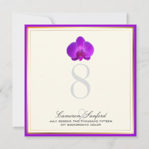 PixDezines purple orchids/table numbers Invitation