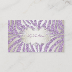 PixDezines purple zebra/leopard Business Card