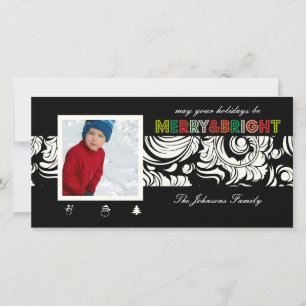 PixDezines quills pattern, christmas Holiday Card