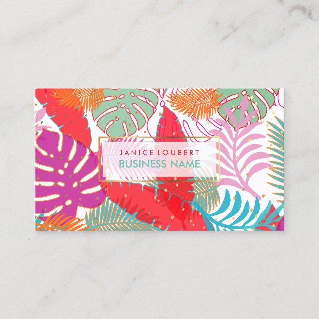 PixDezines rainforest/DIY background colour Business Card (Front)
