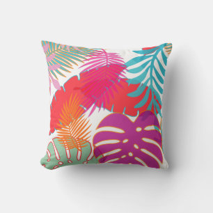 PixDezines rainforest/monstera/diy background Throw Pillow