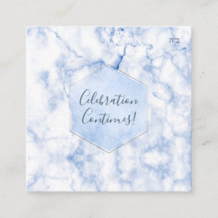 PixDezines Reception Blue Honeycomb Bar Mitzvah✡ Enclosure Card