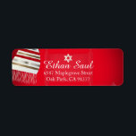 PixDezines Red Talit Bar Mitzvah/Return Add<br><div class="desc">PixDezines talit bar mitzvah stylish return address labels / stickers DIY colour,  accented with star of david. 

Copyright © 2010-2016 PixDezines.com™ and PixDezines™ on zazzle.com.  All rights reserved.</div>