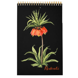 PixDezines Redoute Vintage Botanical Illustrations Calendar